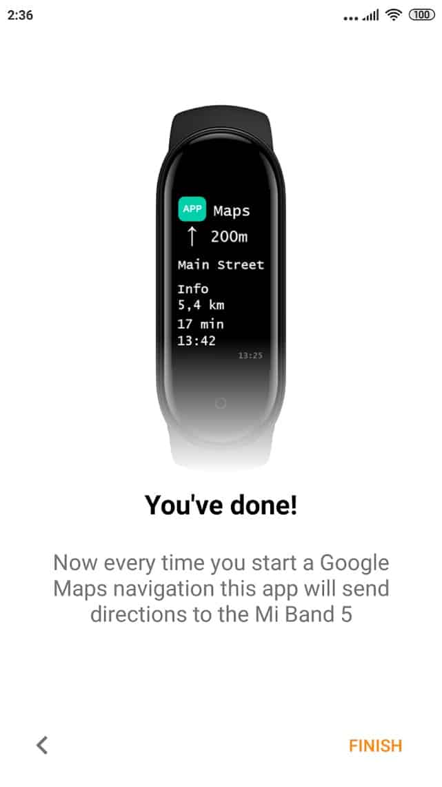 Mi band 2 deals google maps